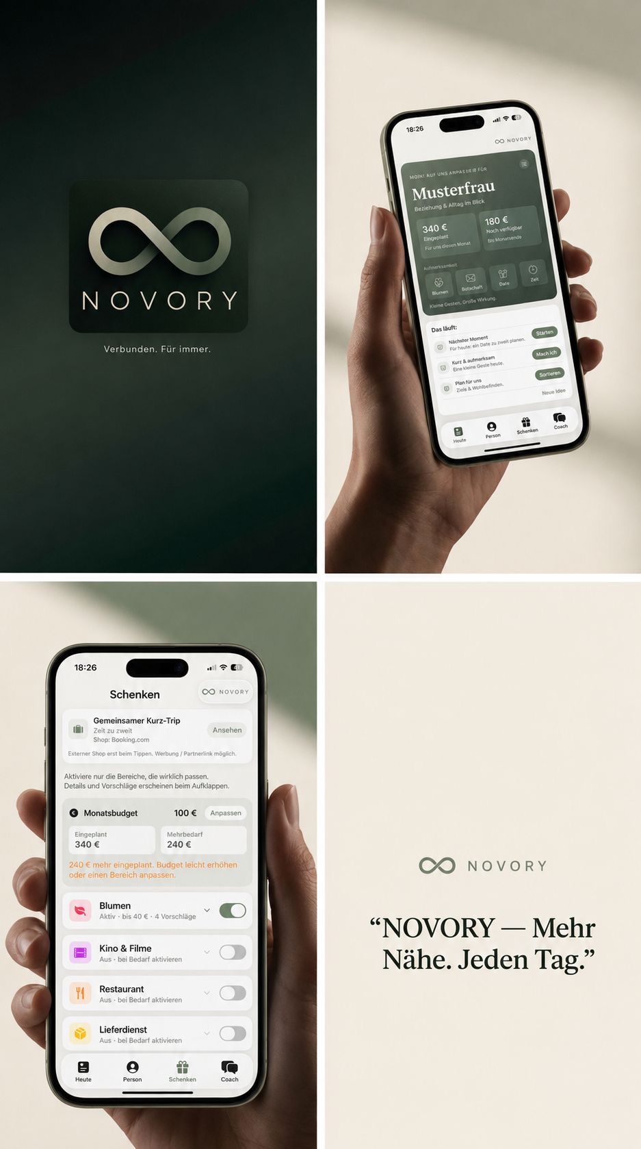 NOVORY App Screenshots